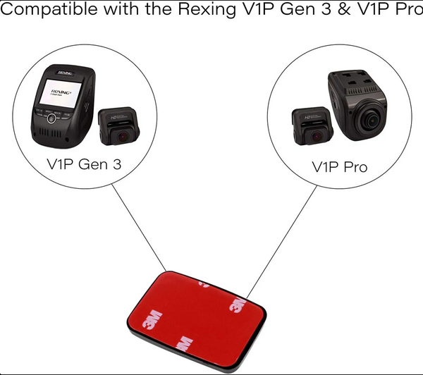 Rexing Adhesive Mounts for Rexing V1P 3rd Gen and V1P Pro Dash Cam